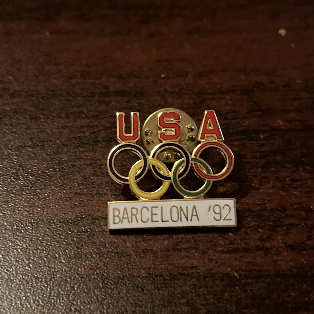 Vintage 1992 Barcelona Summer Olympics Team USA Lapel Hat Pin